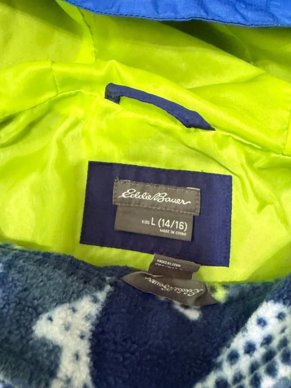 Eddie Bauer Boys 3-in-1 Jacket Size Large 14/16 *Lot of 2* Red Blue Winter Coat